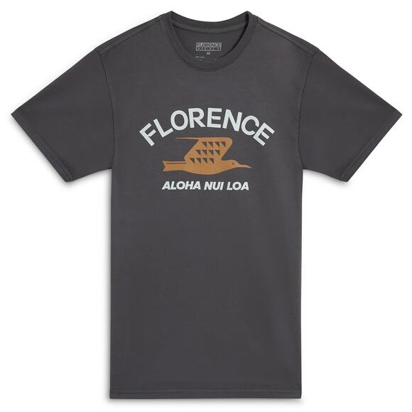 Florence Marine X Men's T-Shirt Iwa Short Sleeve Tee in Charcoal - Picture 1 of 2